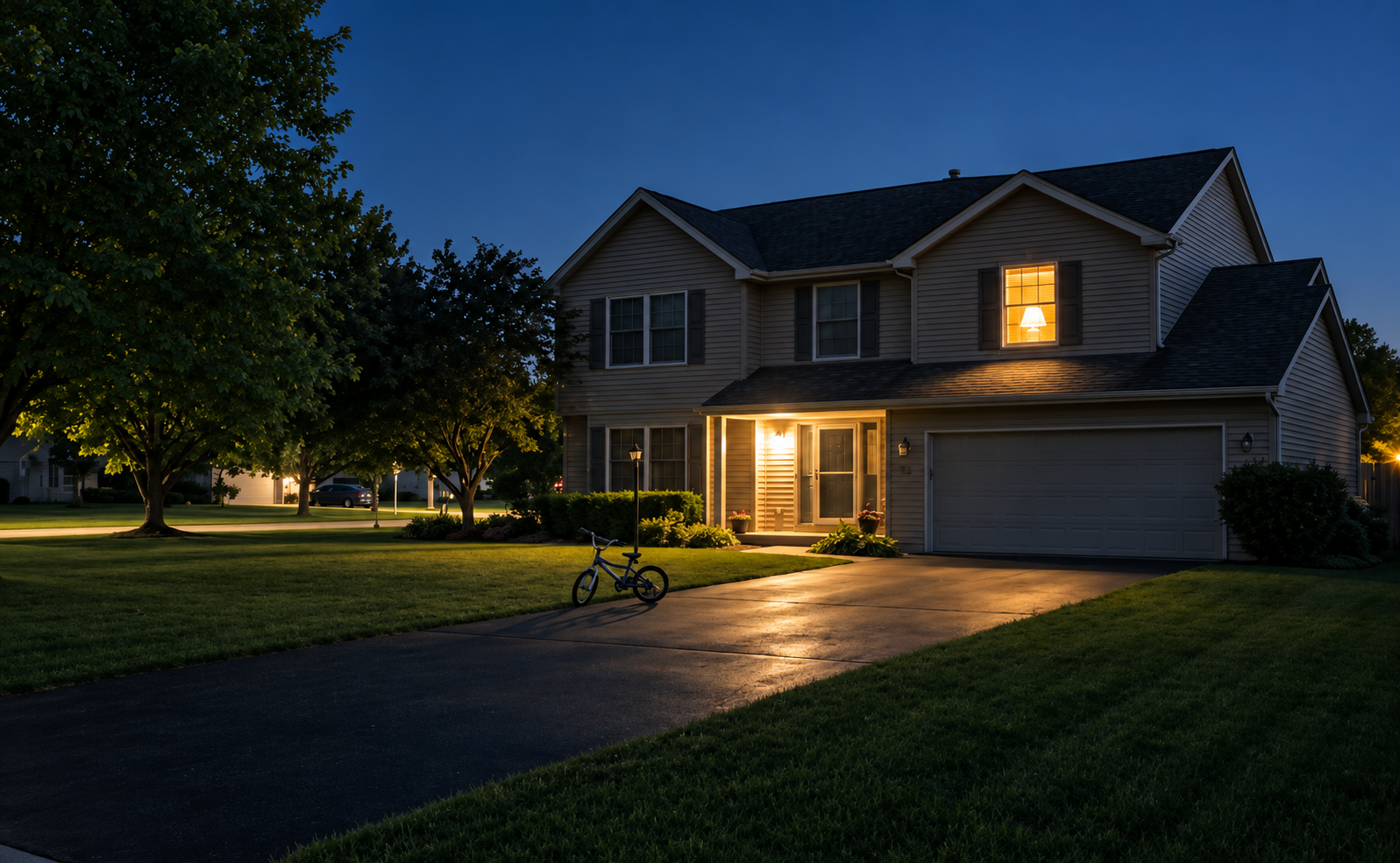 House at night